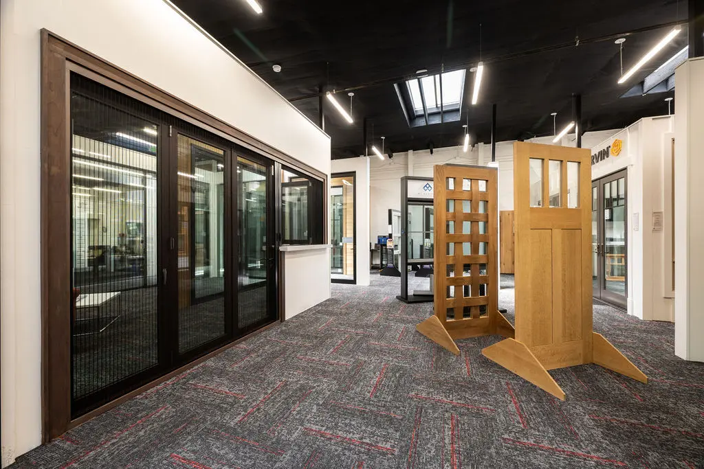 Standalone door displays at Golden State Berkeley Showroom