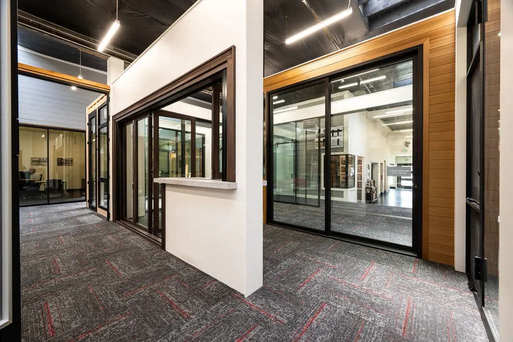 Wall-to-wall window displays at Golden State Berkeley Showroom