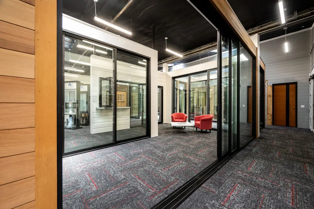 Sliding door display at Berkeley Showroom