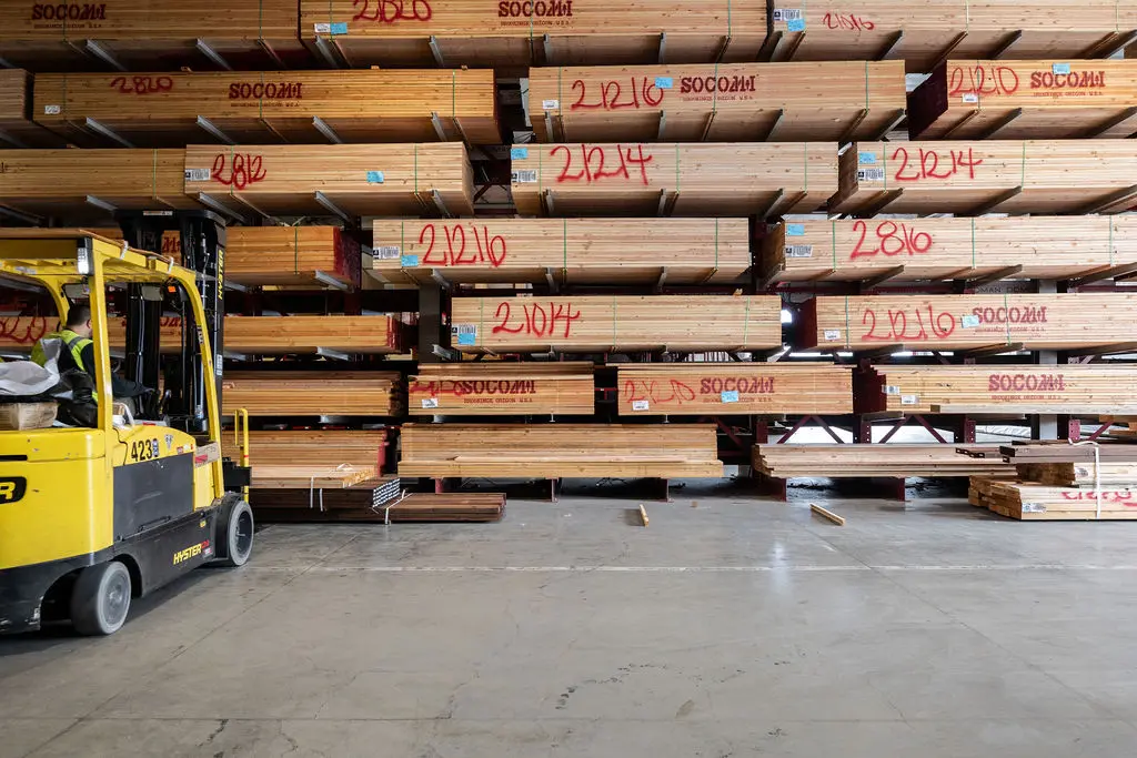 Golden State Lumber Concord labeled lumber in yard