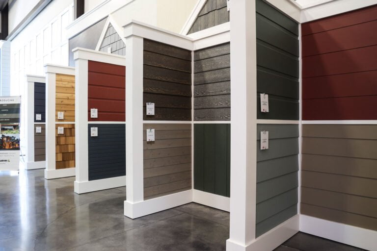 Siding display at GSL Concord Showroom