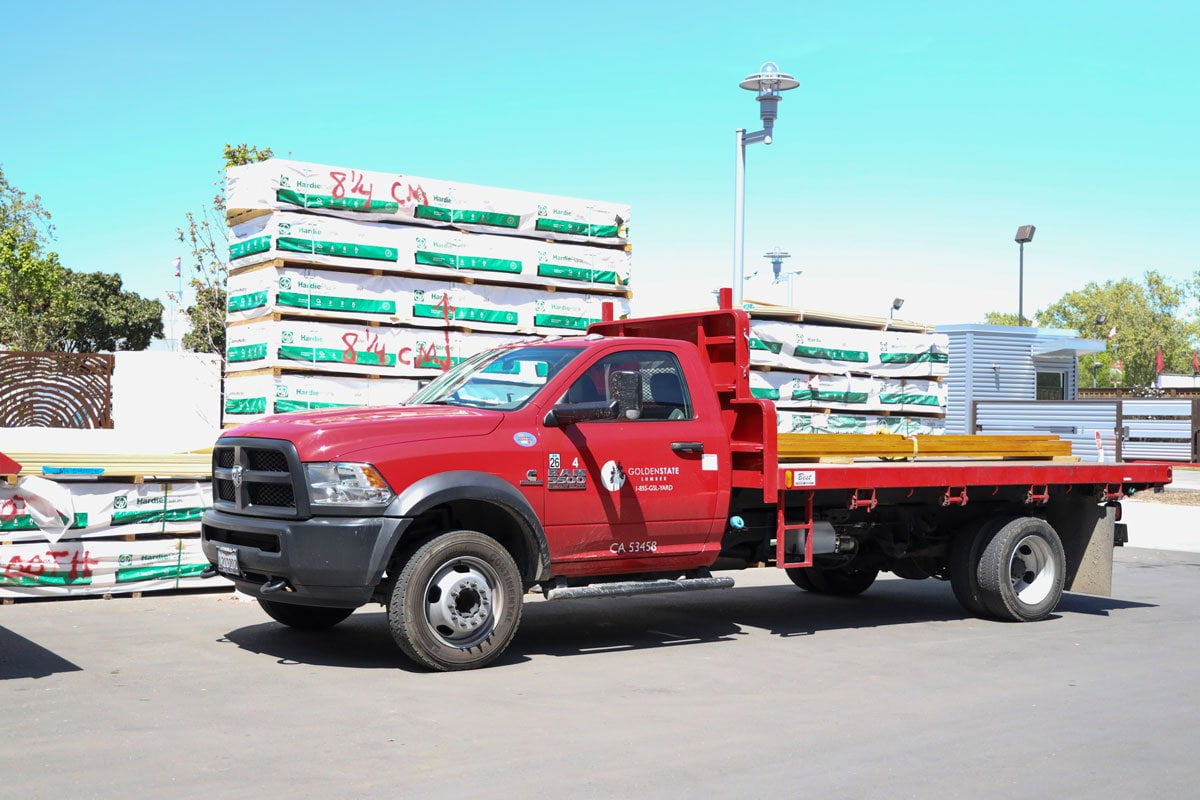 Truck at GSL Concord lumberyard
