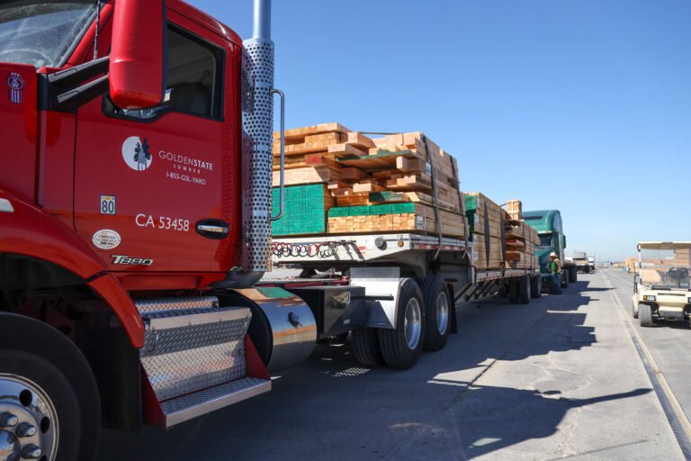 GSL truck leaving for a delivery at GSL Stockton