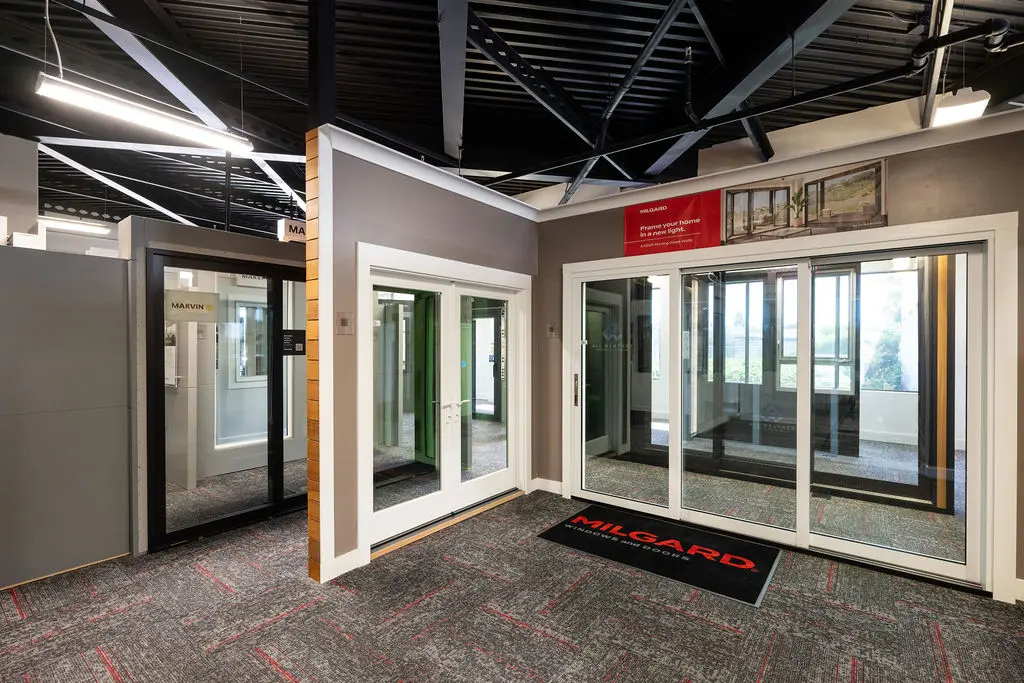 Milgard doors at Golden State Lumber Newark showroom