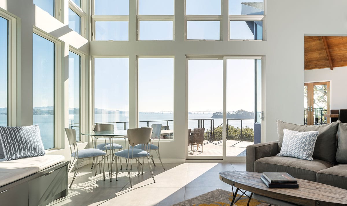 Marvin Ultimate Bayview Project living room with floor to ceiling windows