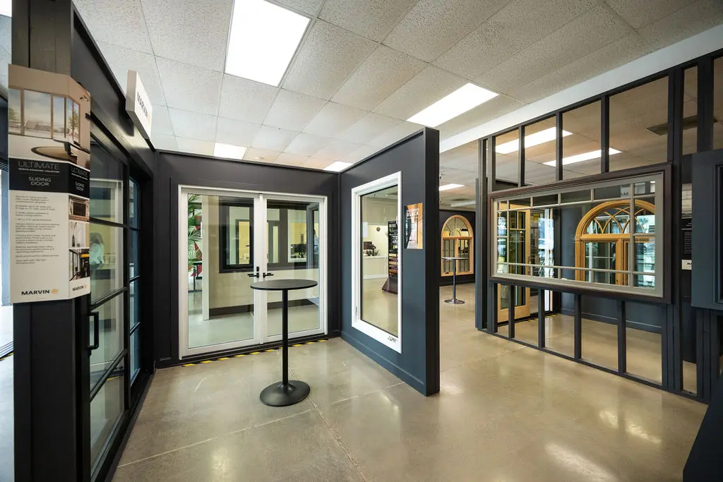 Marvin windows and door display Golden State Lumber Sacramento Showroom