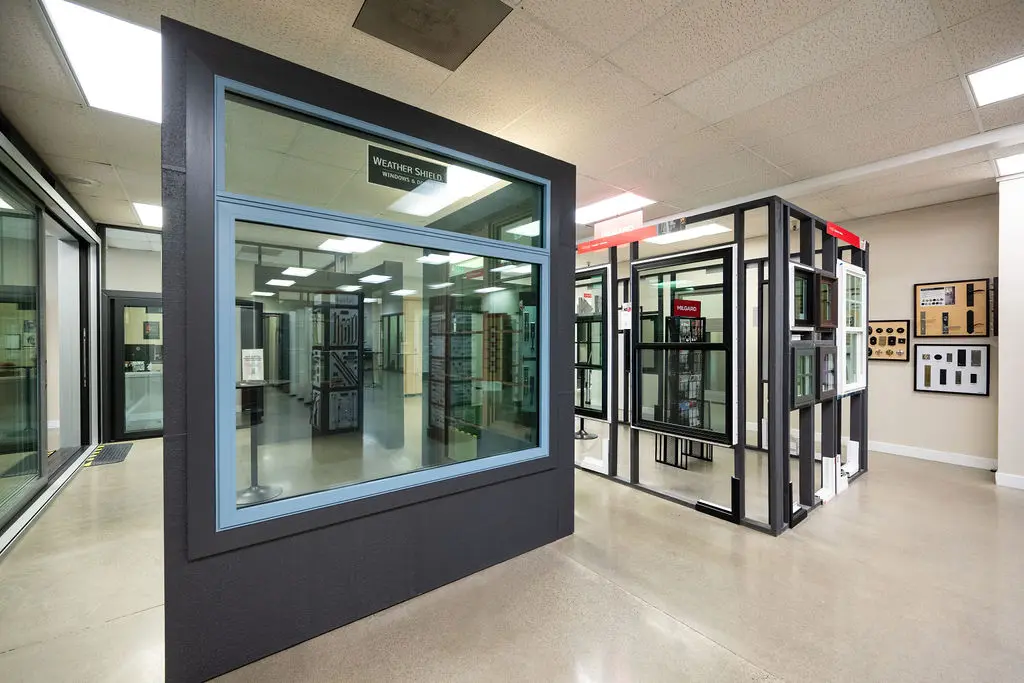 Weather Shield and Milgard windows on display at Golden State Lumber Sacramento Showroom