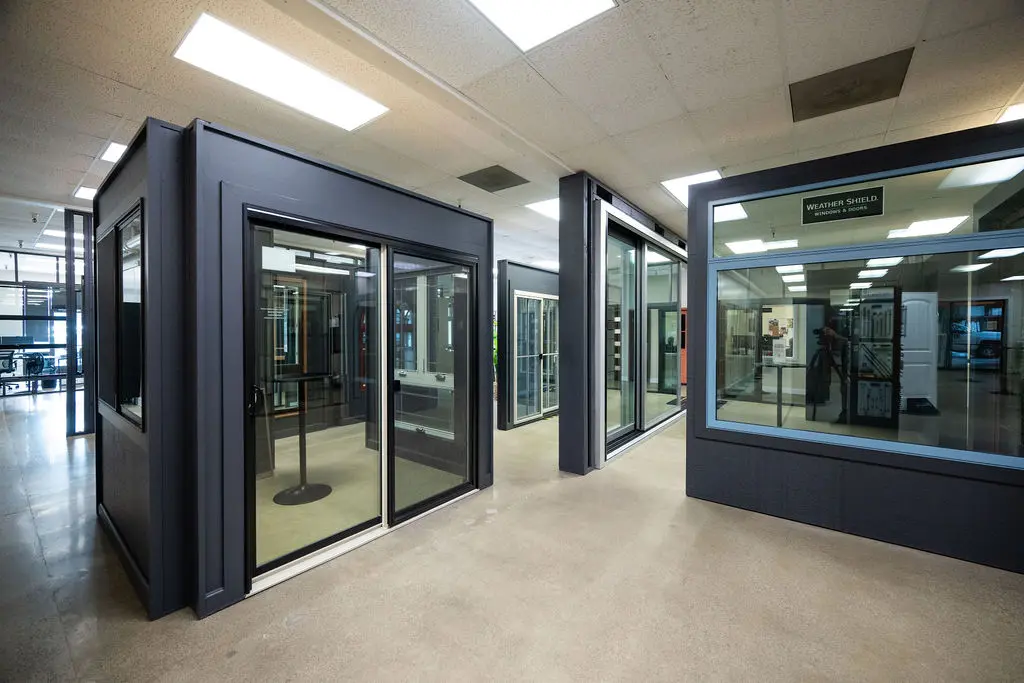 Golden State Lumber Sacramento Showroom display of Weather Shield windows