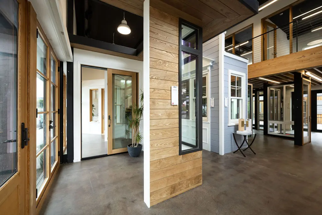 Golden State Lumber San Francisco showroom Marvin door window display