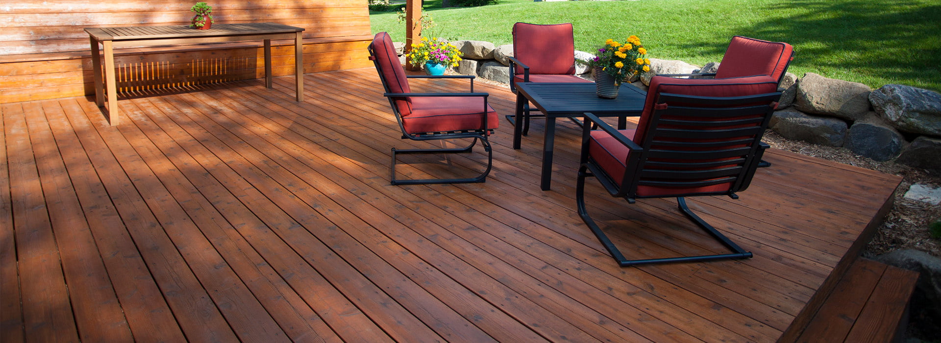 Allweather Wood decking on patio