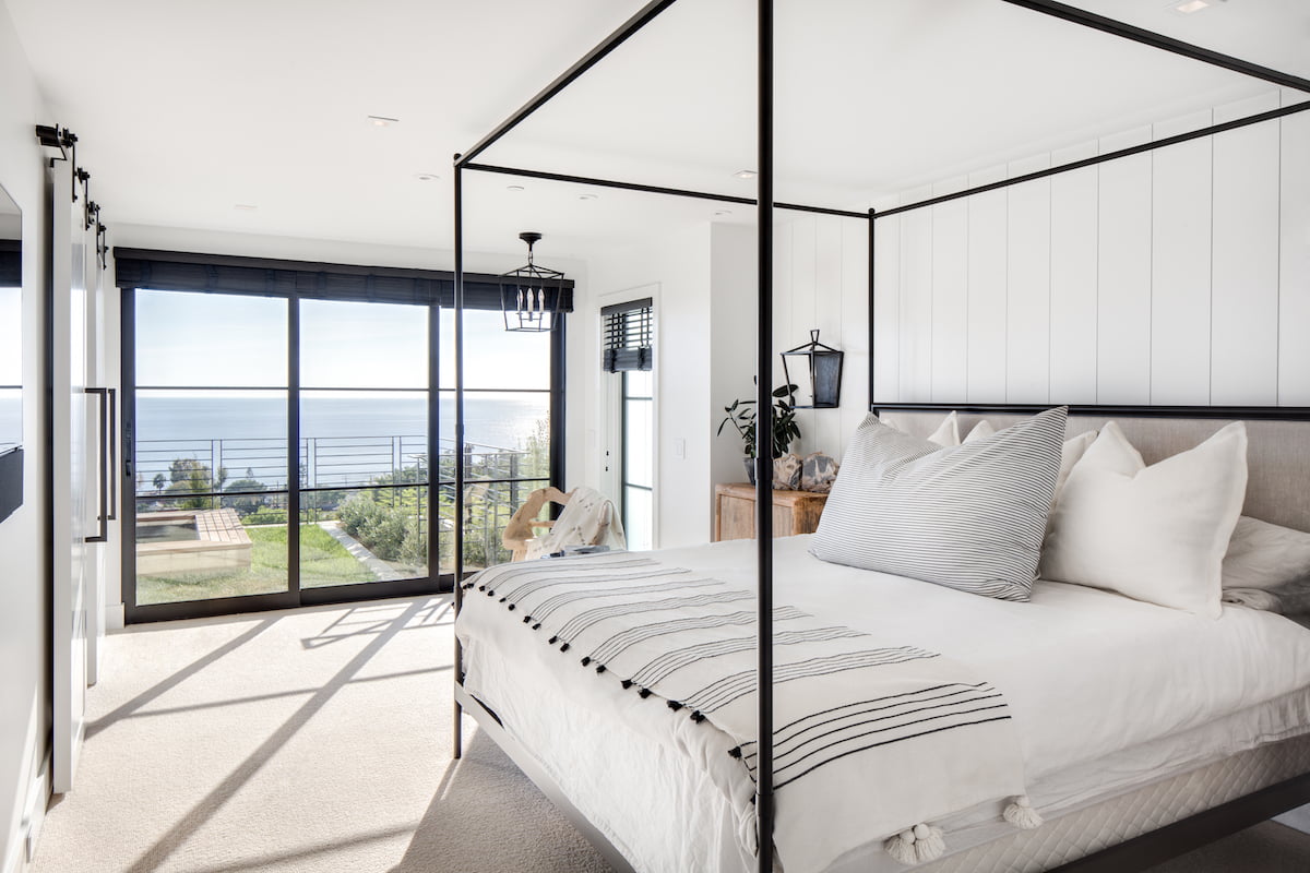 Bedroom with view through Euroline Windows