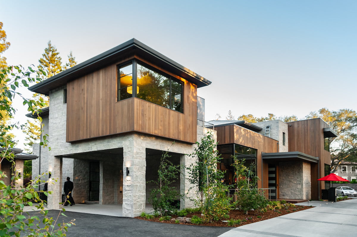 Modern architecture featuring Euroline windows
