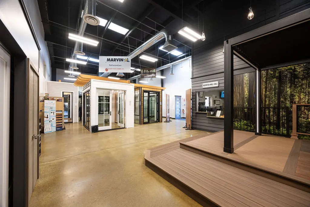 The showroom at Golden State Lumber San Rafael