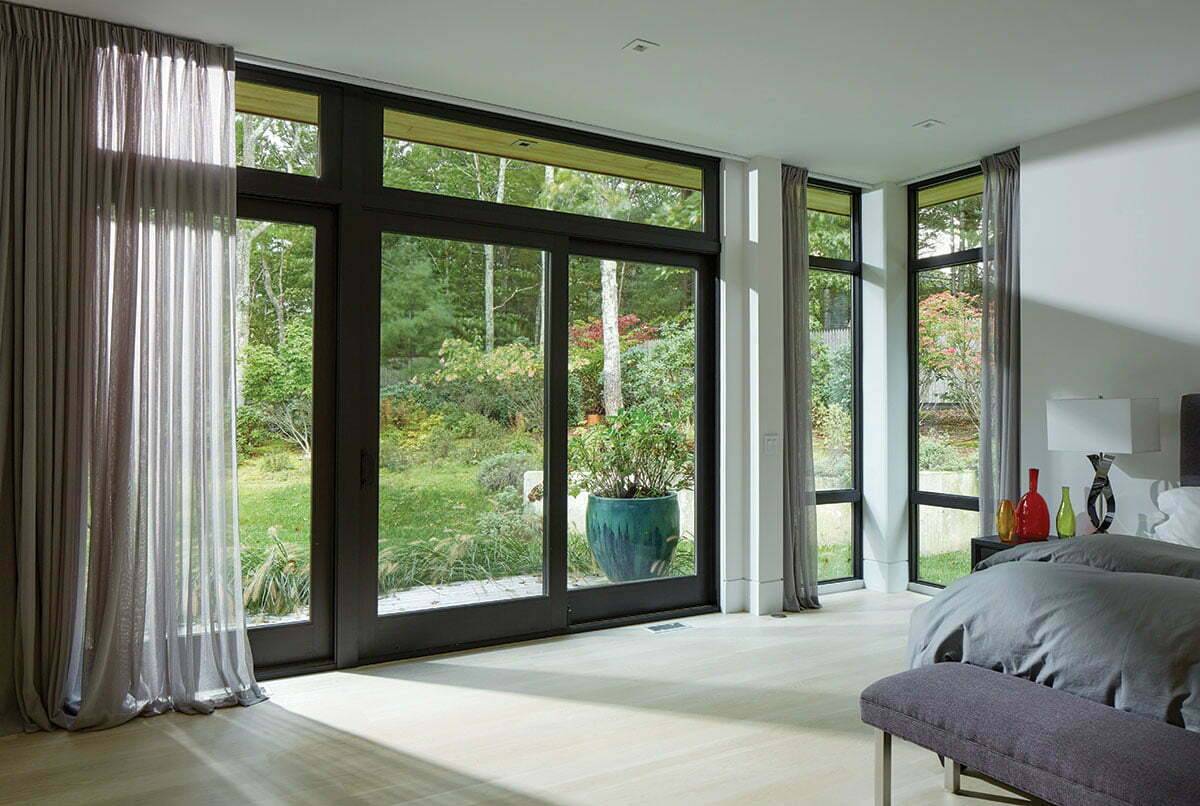 E-Series Picture Transom Windows Gliding Patio Door from Andersen