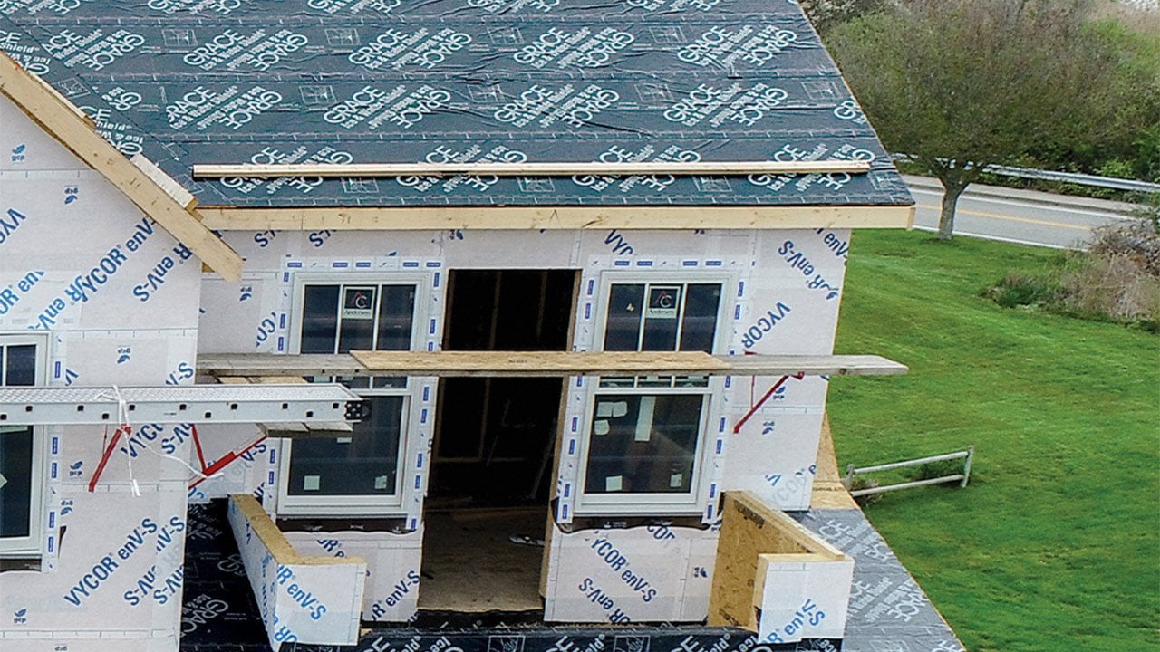 construction weather wrapped GCP