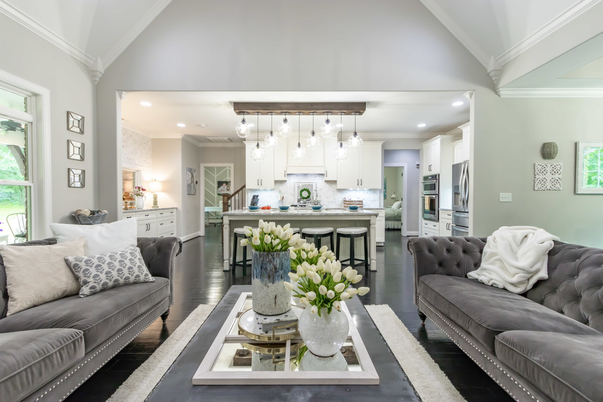 contemporary living room EL and EL Wood Products