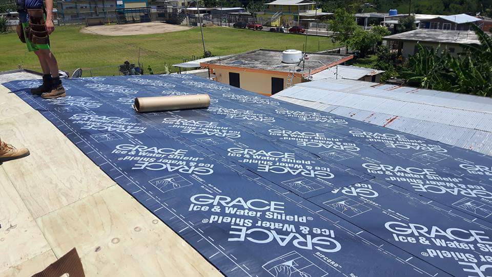 grace ice water shield on school building roof