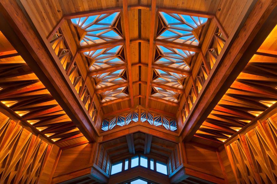 Redwood Empire redwood ceiling design