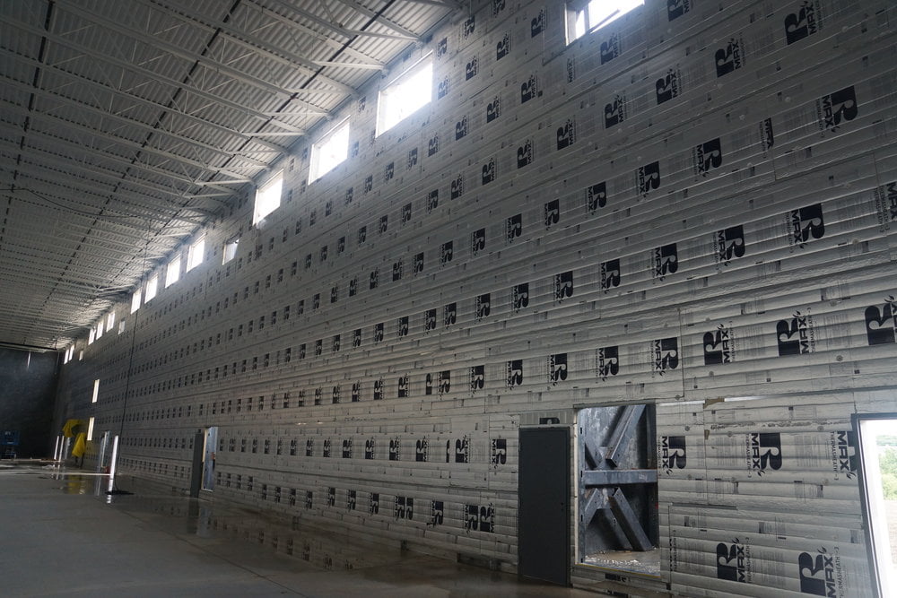rmax water barrier inside industrial building