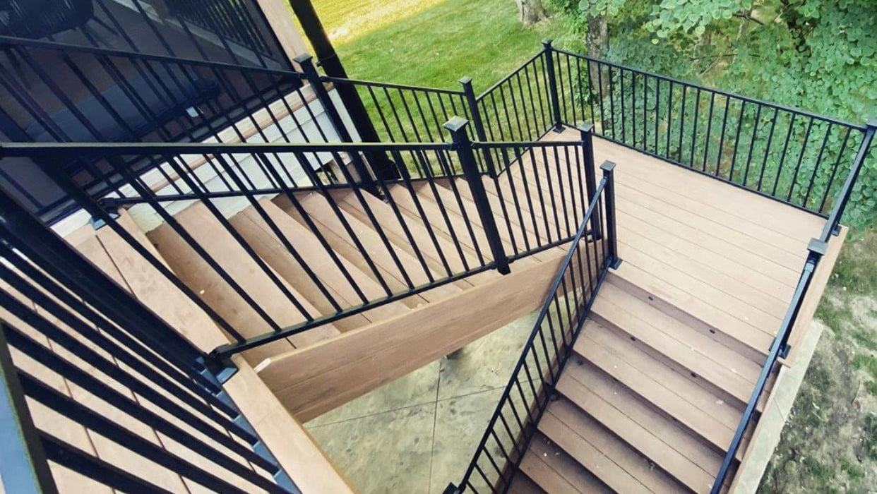 staircase and landing made with Fortress building products