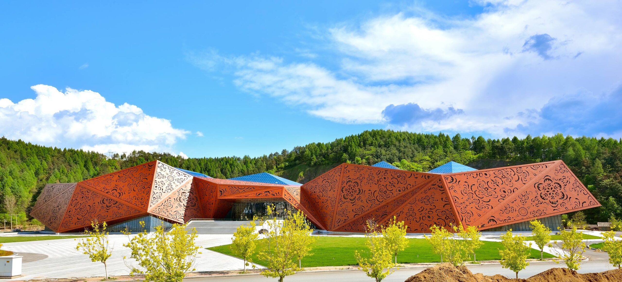 tonghua cultural center with trespa