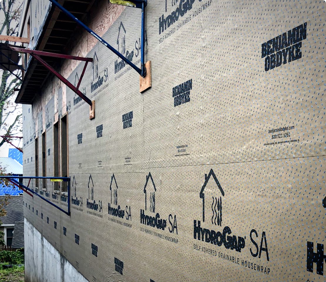 Benjamin Obdyke air barrier drainable house wrap