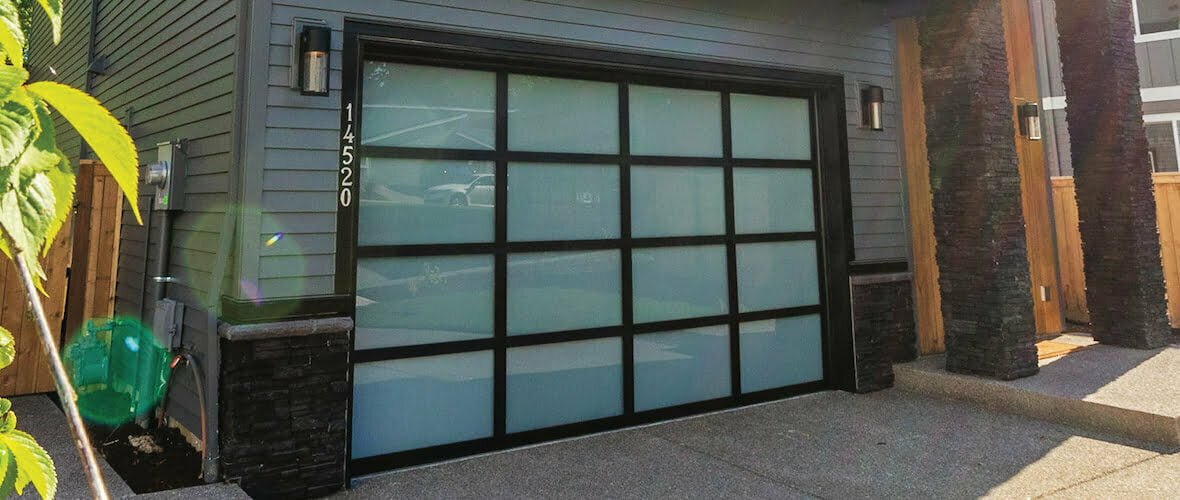 Forest Trim exterior trim around modern garage door