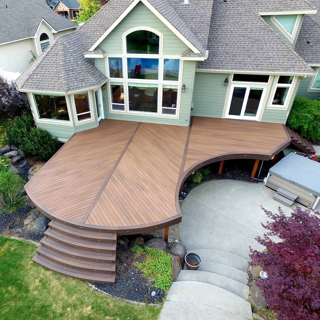 Fiberon decking Good Life deck aerial view