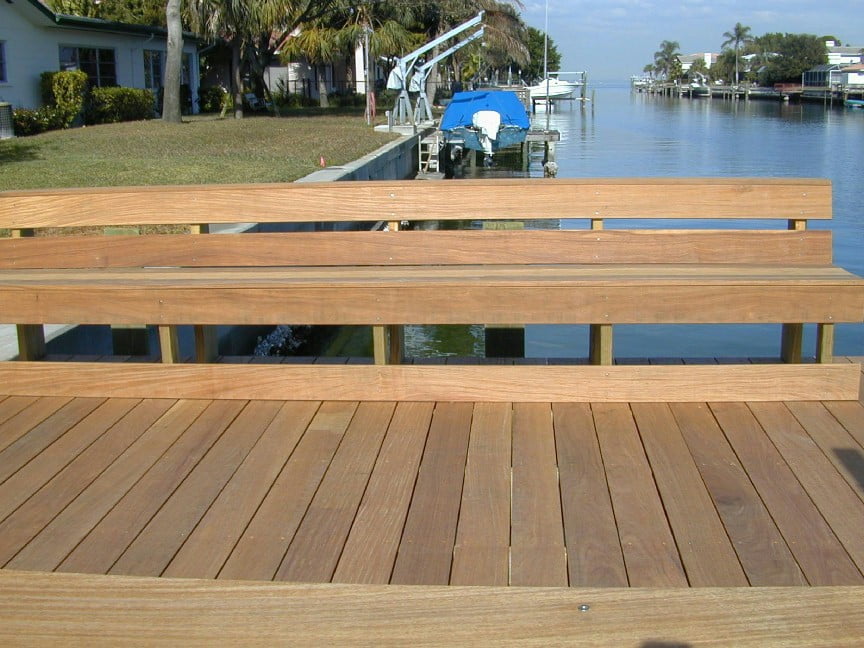Pau Lope Company pier deck bench