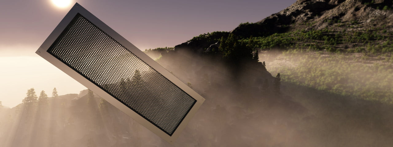 Vulcan Vent promotional image with vent against the sunlight