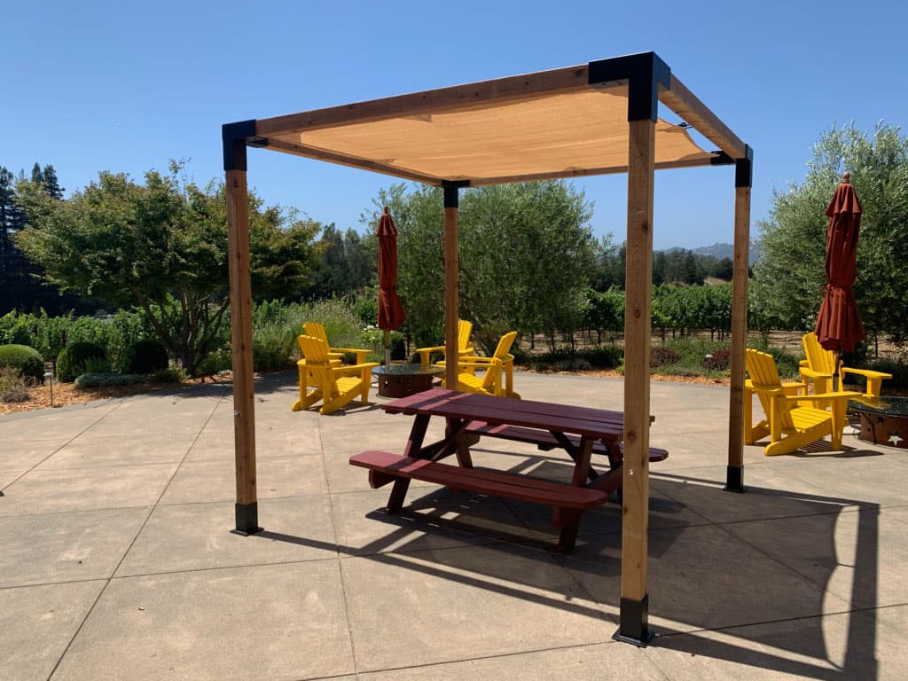 Linx patio pergola with shade
