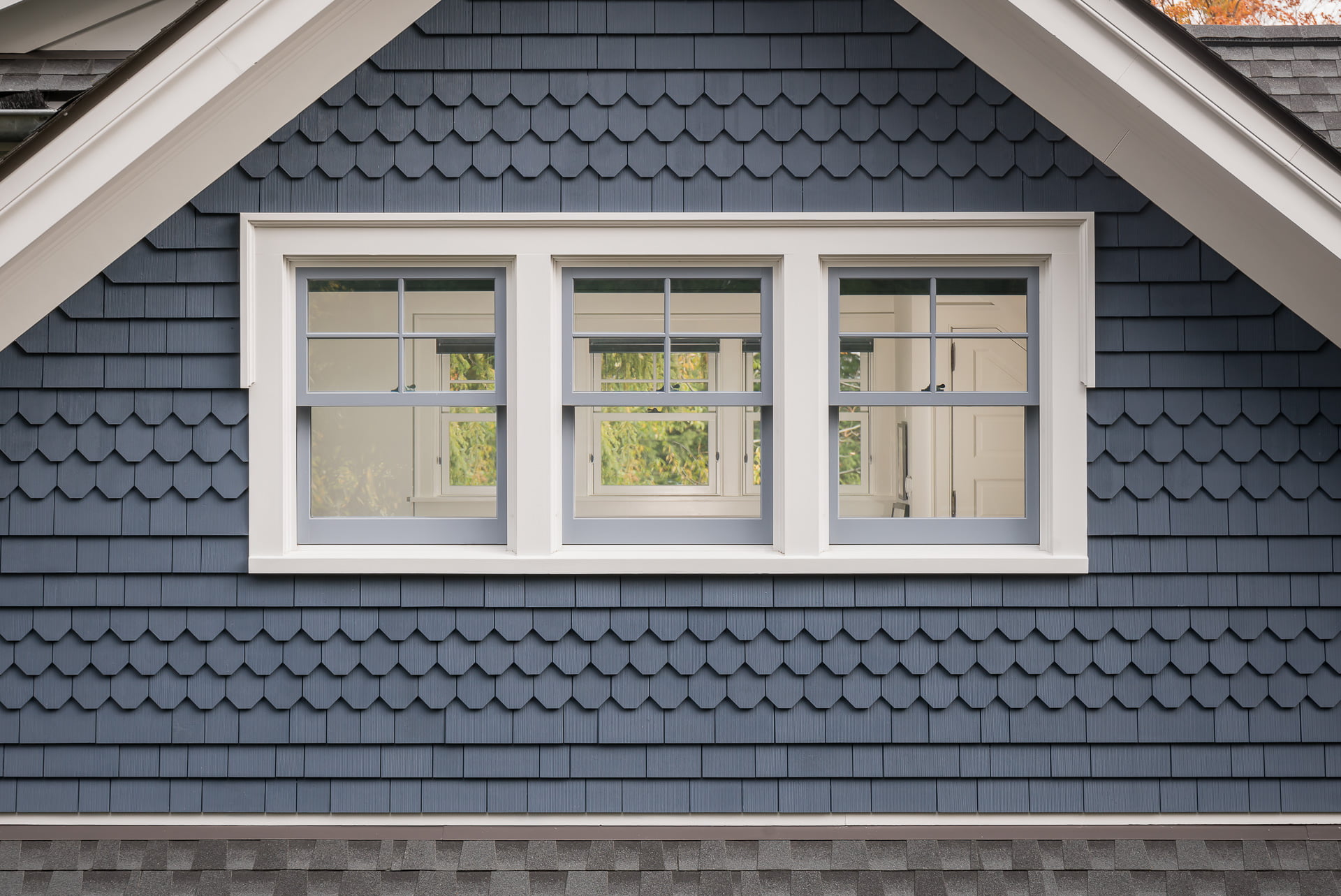 Tru Exterior siding around window closeup