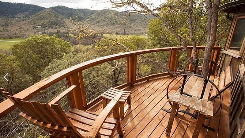 wild hog panels tree house round deck