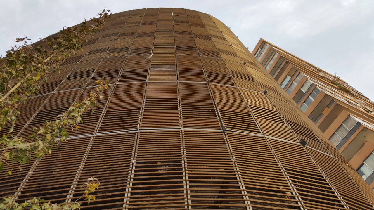 Moso Bamboo siding on commercial building