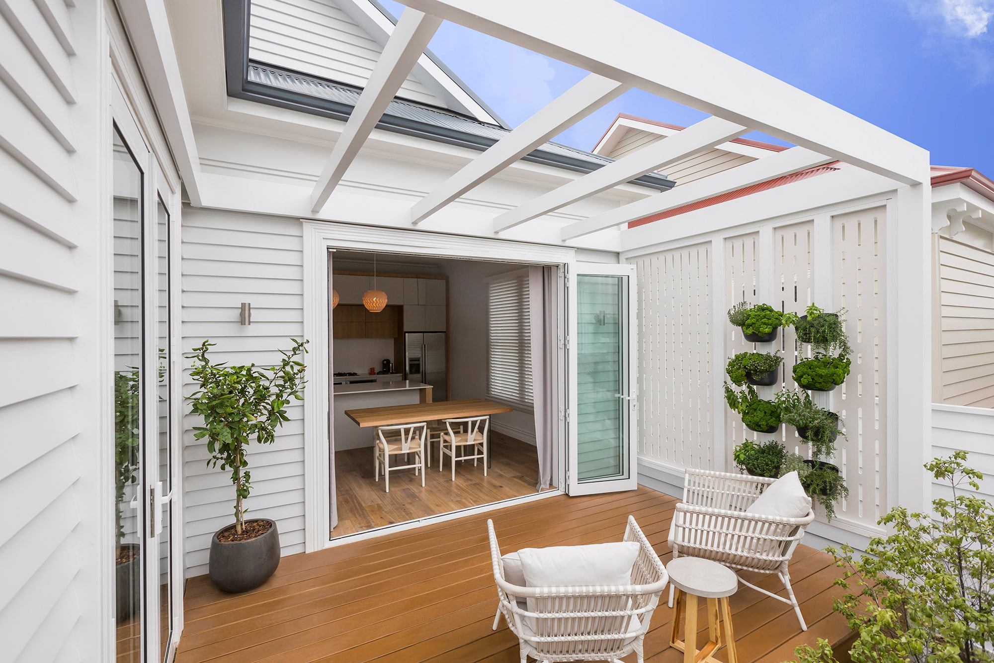 Tru-Pine patio pergola privacy walls