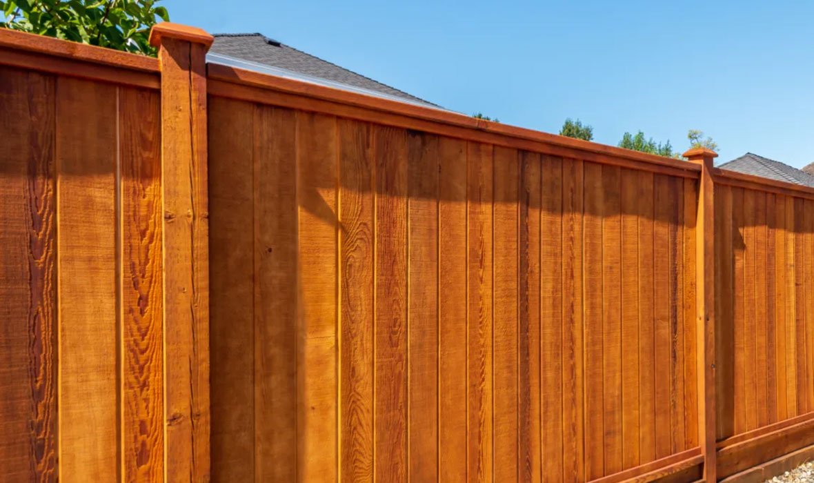 Redwood fence