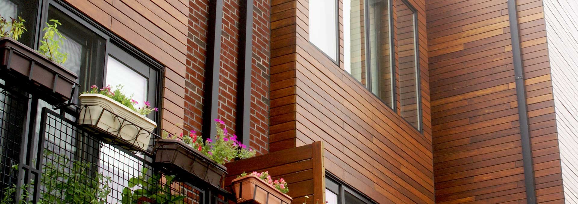 dassoXTR Fused Bamboo RainClad Siding on residential building