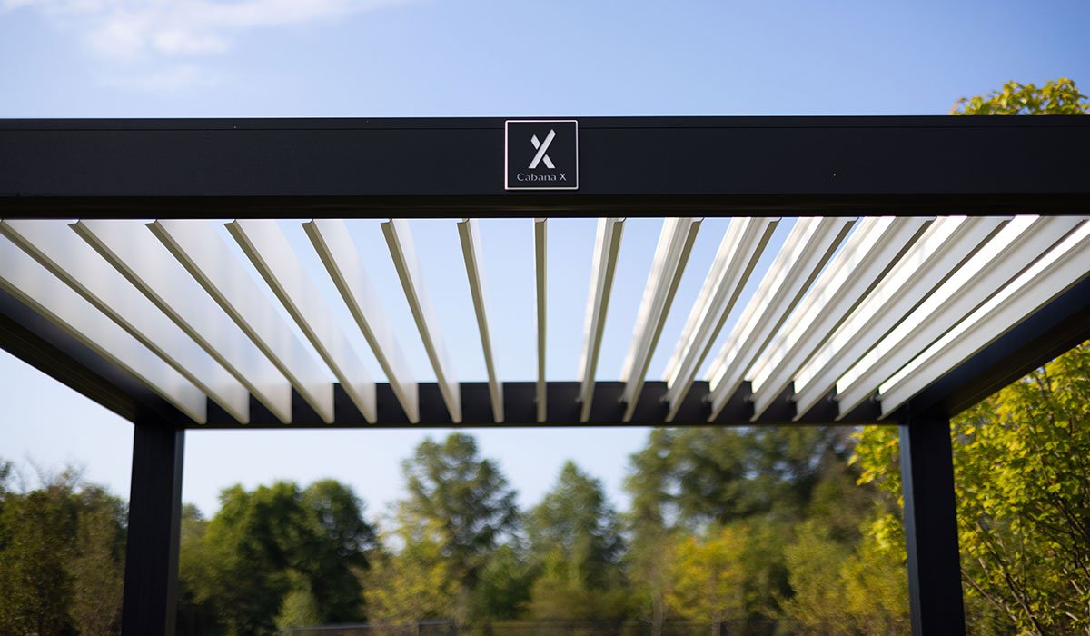 Inside view of black StruXure CabanaX