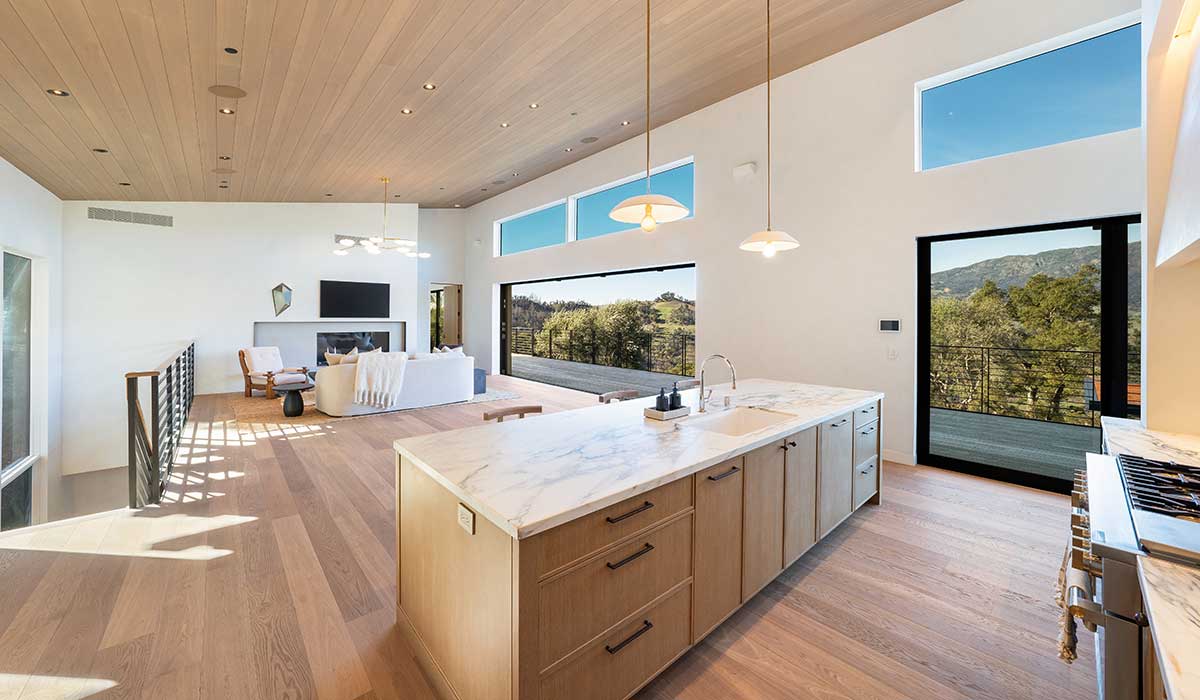 Mataverde SaferWood fire retardant treated Hemlock interior ceiling