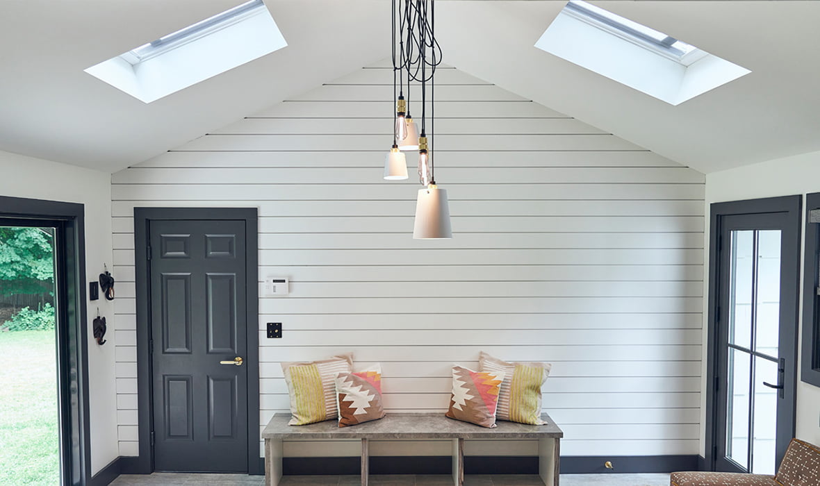 VELUX Fixed Skylight inside porch