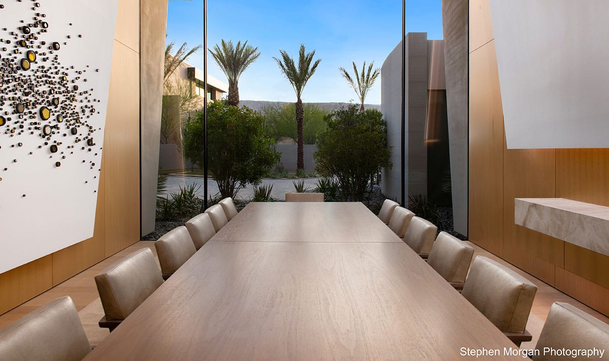 Fleetwood Windows and Doors Edge Collection seamless windows in a conference room