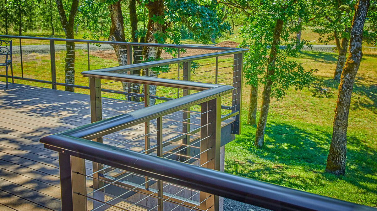 Feeney CableRail on forest home deck