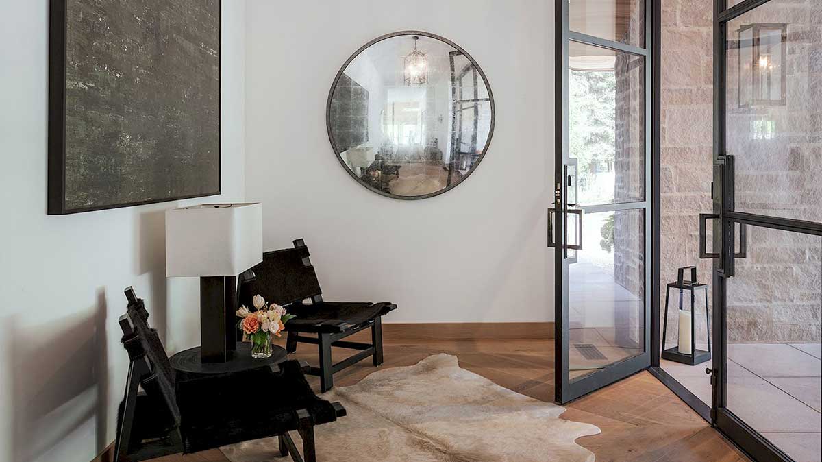 Rocky Mountain Hardware on entry doors of Adams home project