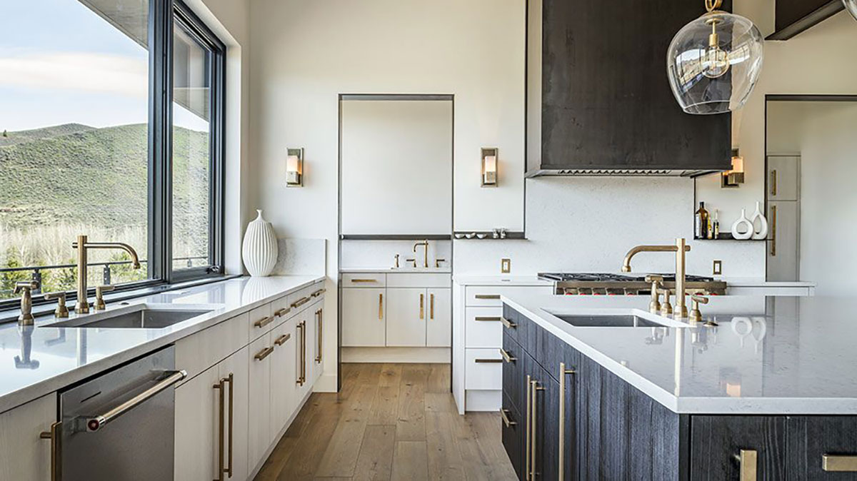 Rocky Mountain Hardware on kitchen cabinets and drawer