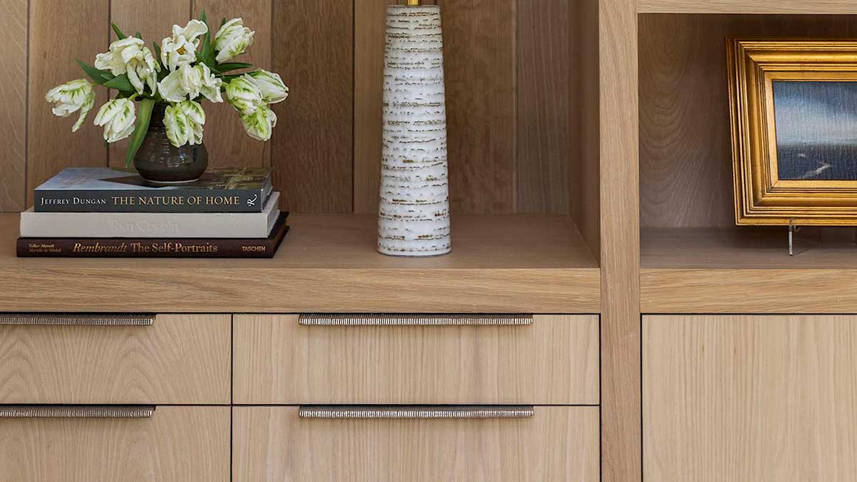 Rocky Mountain Hardware on study cabinets