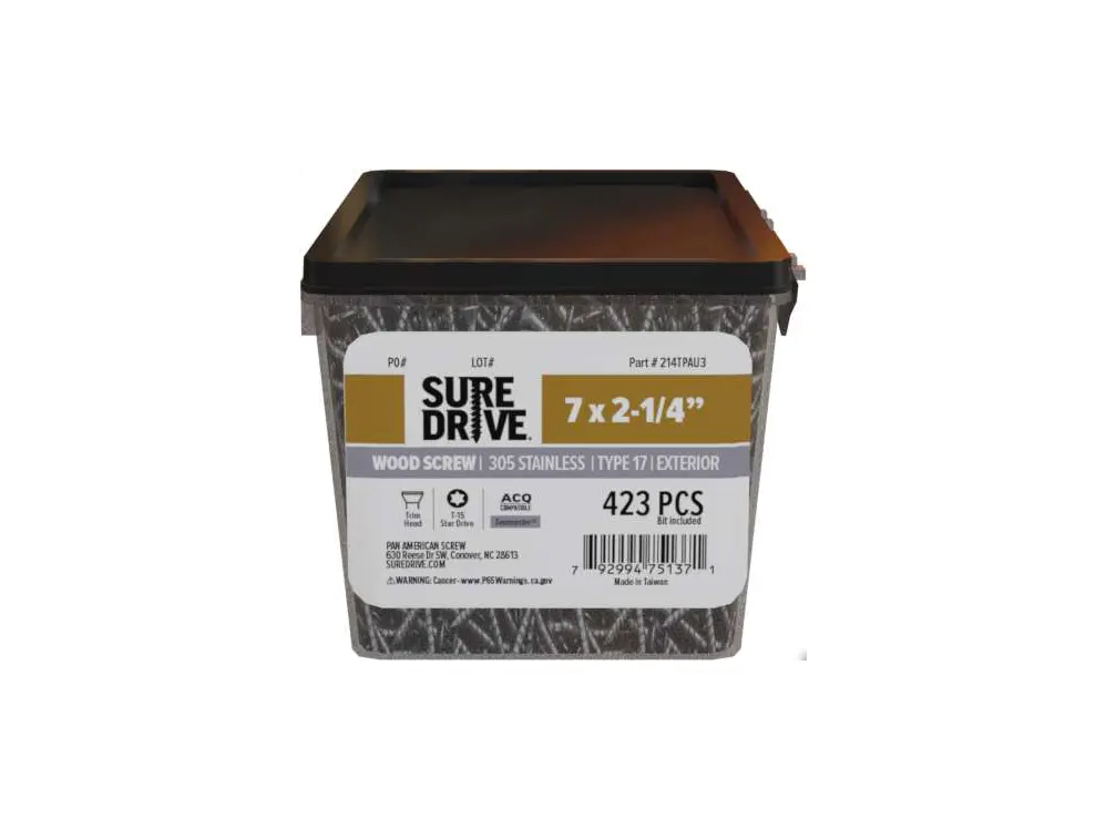 Sure-Drive-305-Stainless-Steel-Star-Drive-Screws7x2-1-4