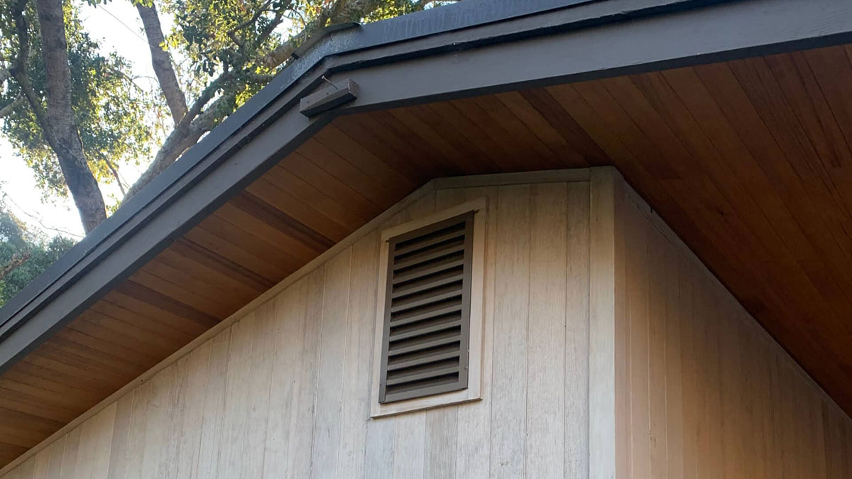 Vulcan Vent retrofit gable vent on barn wall