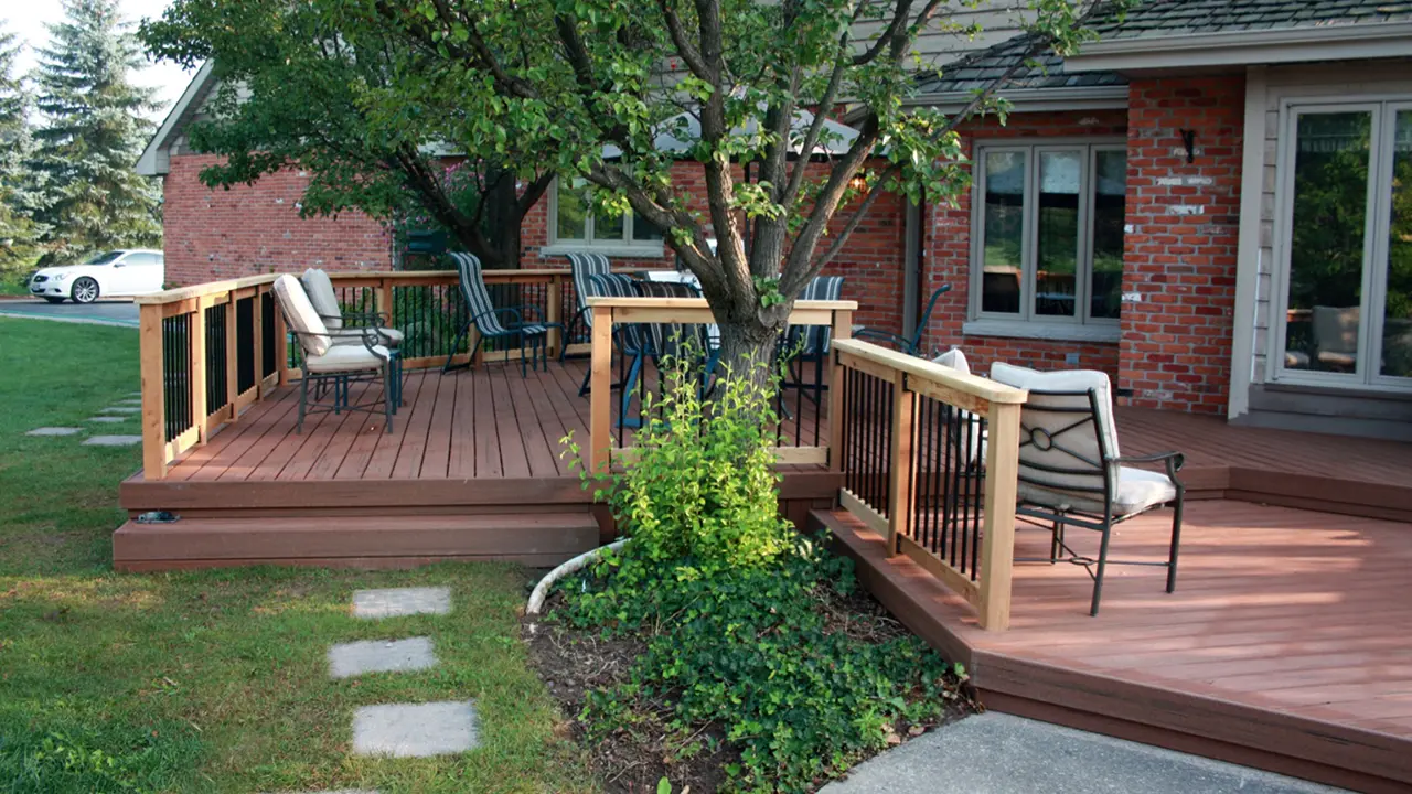 MoistureShield decking backyard patio